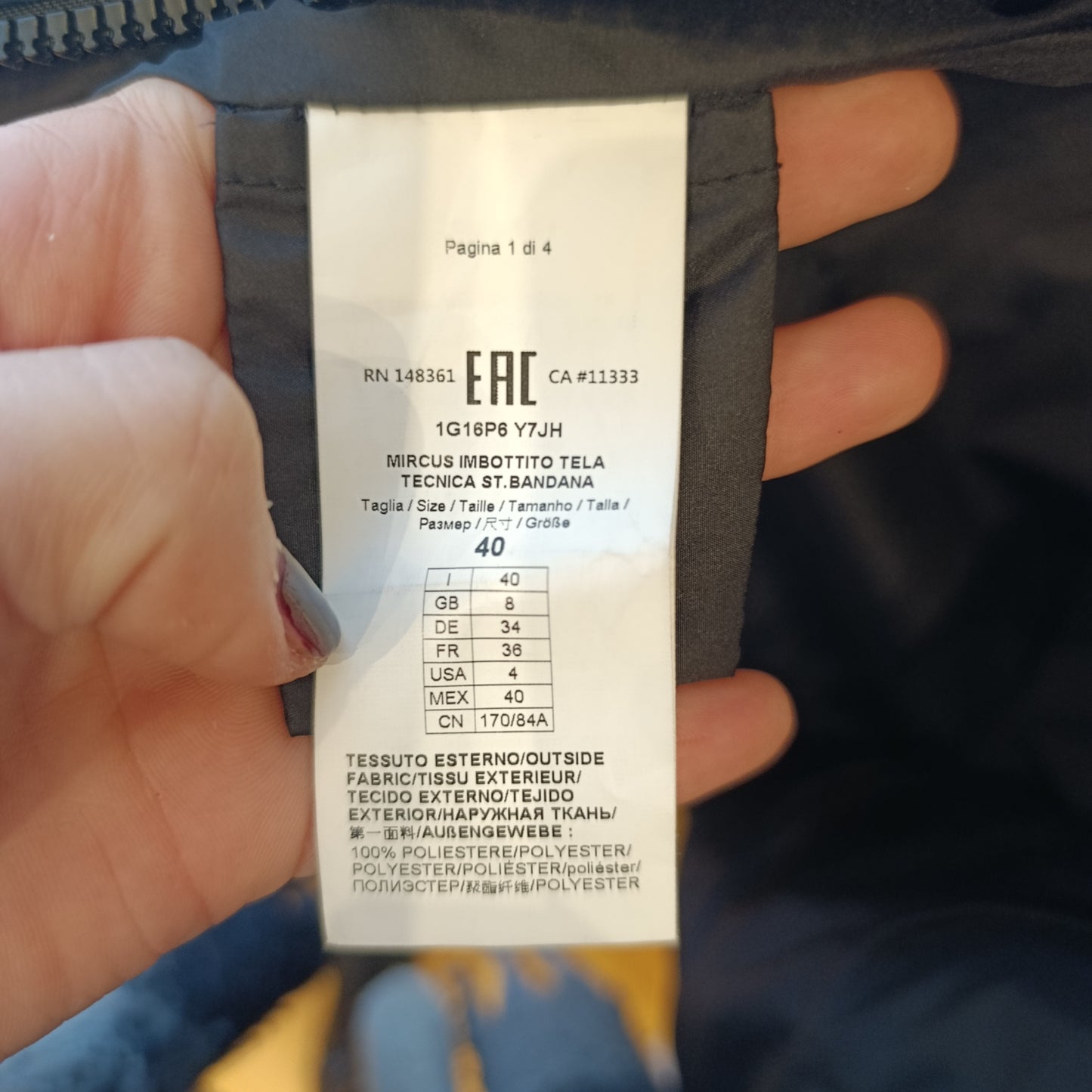 Piumino Pinko fantasia bandana verde tg 40