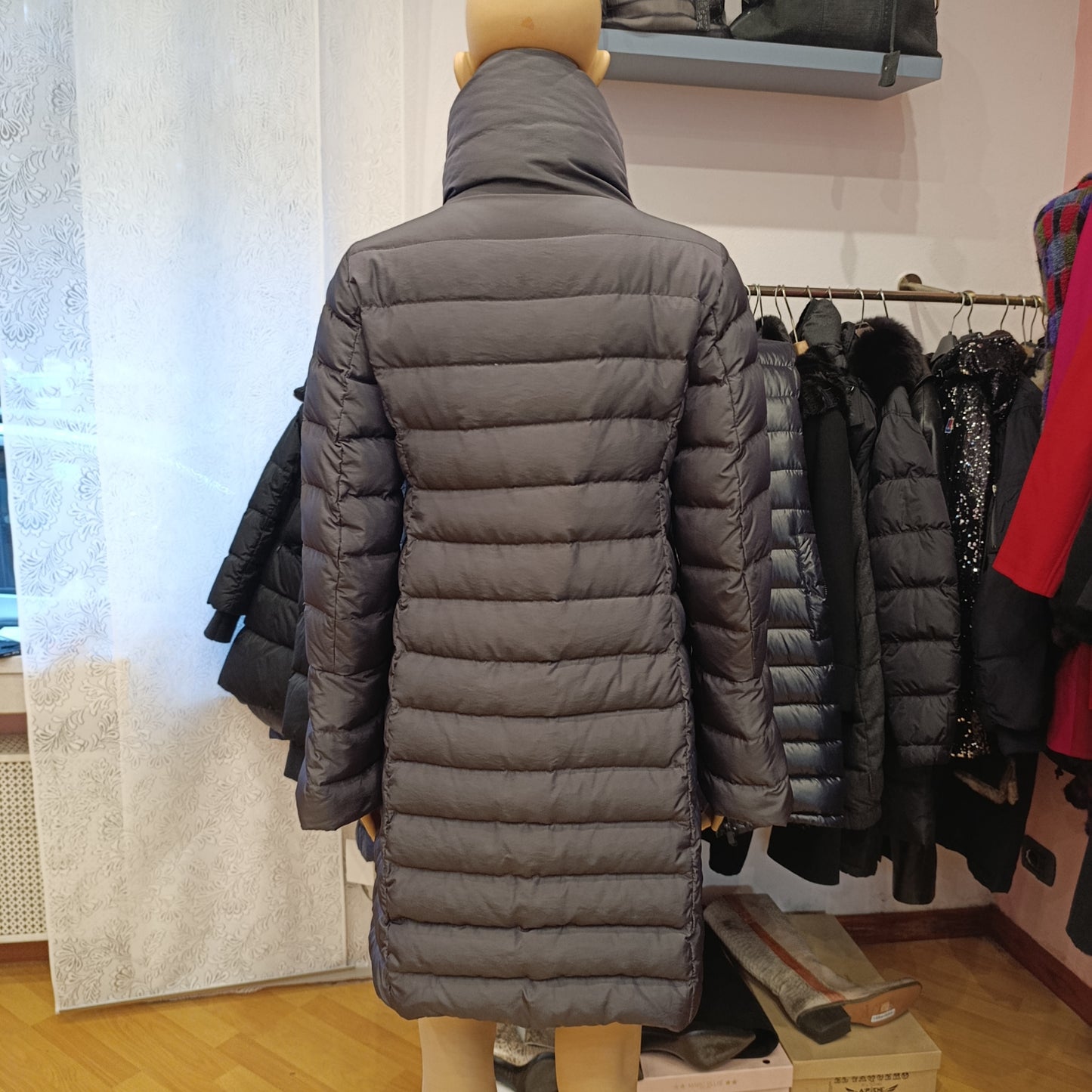 Moncler lungo nero tg 0 XS/S