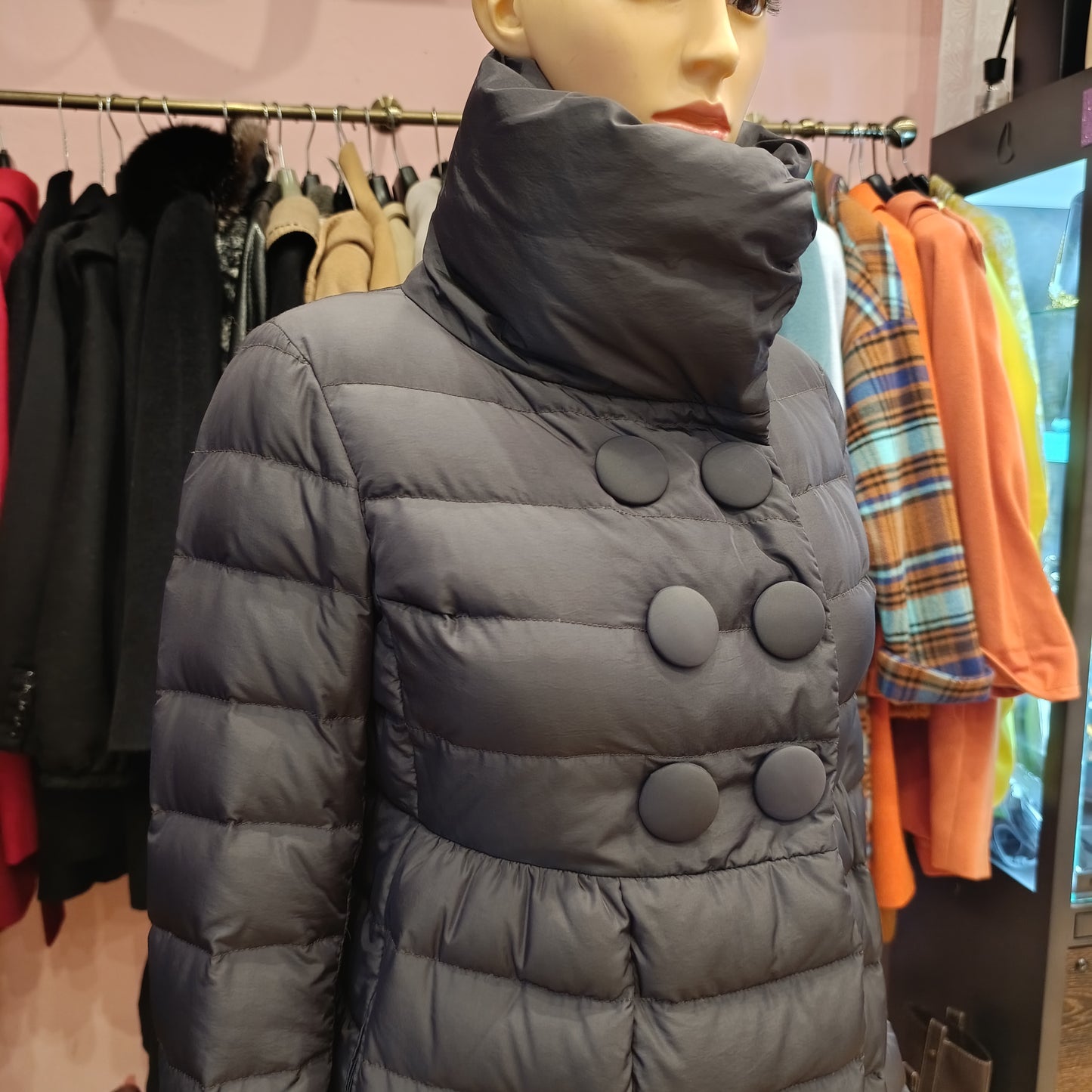 Moncler lungo nero tg 0 XS/S