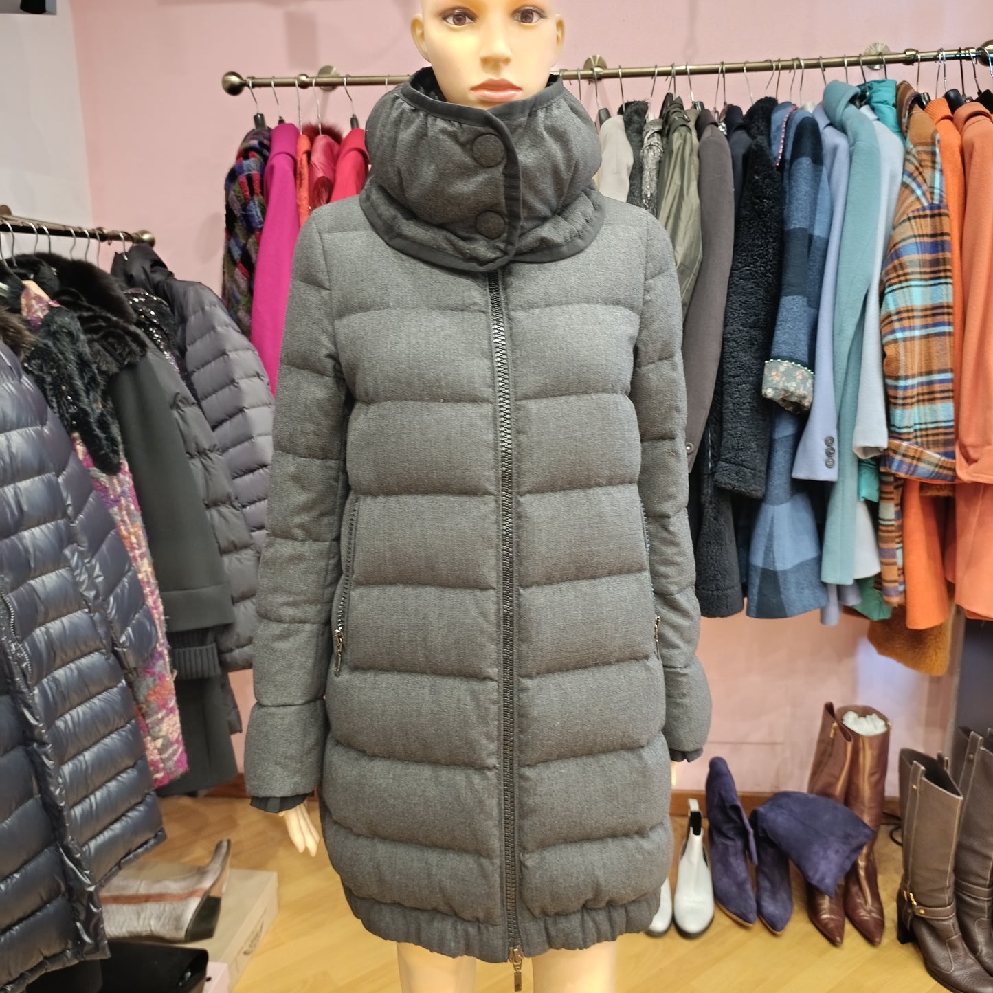 Moncler antracite tg 0 XS/S