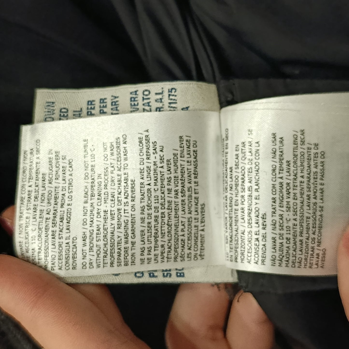 Moncler antracite tg 0 XS/S