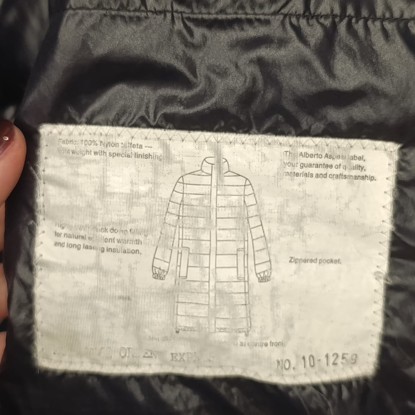 Piumino nero Aspesi tg XS