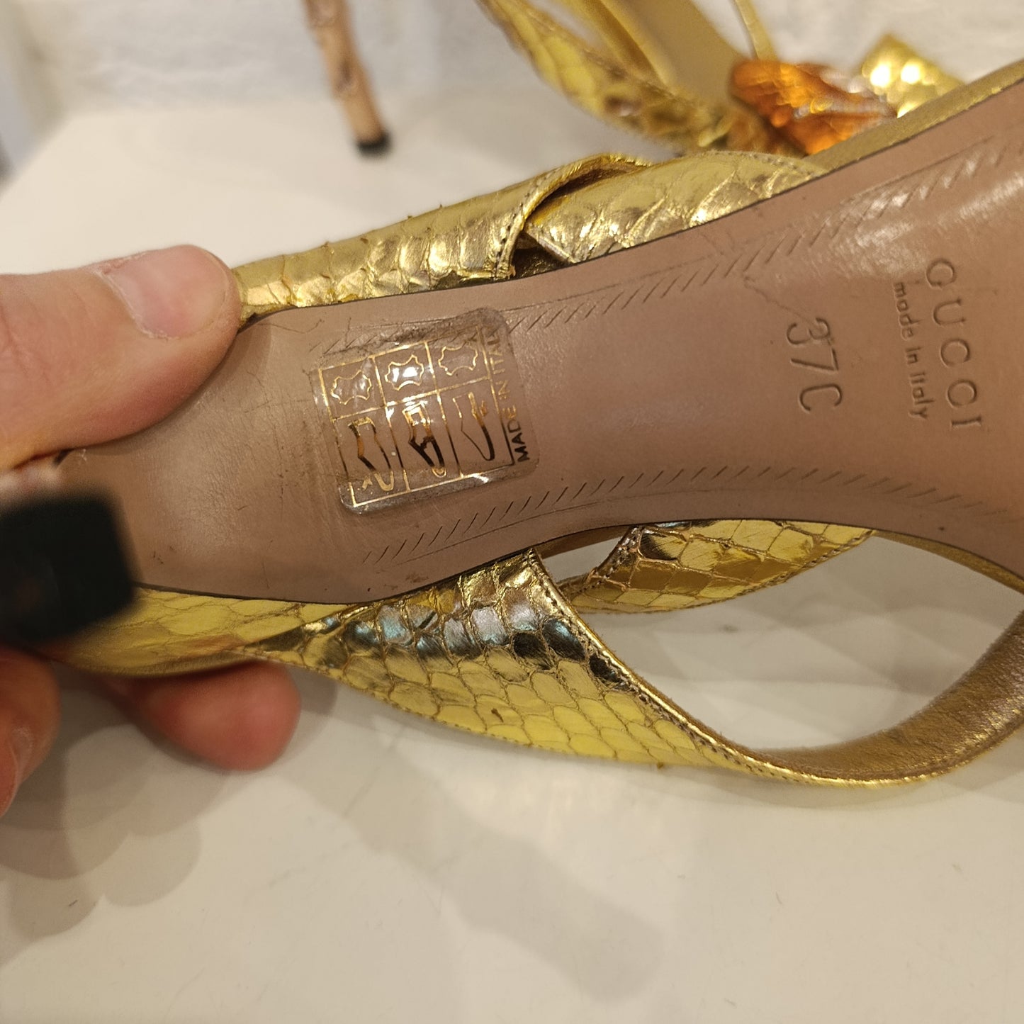 Tacchi Gucci n*37c dorati