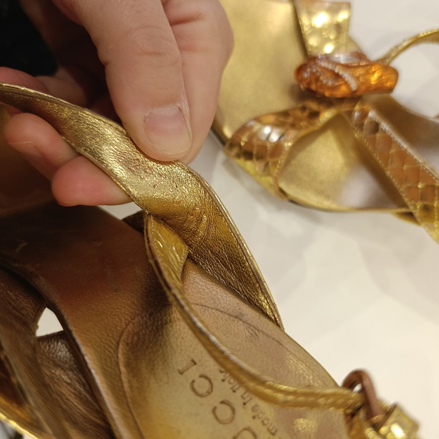 Tacchi Gucci n*37c dorati