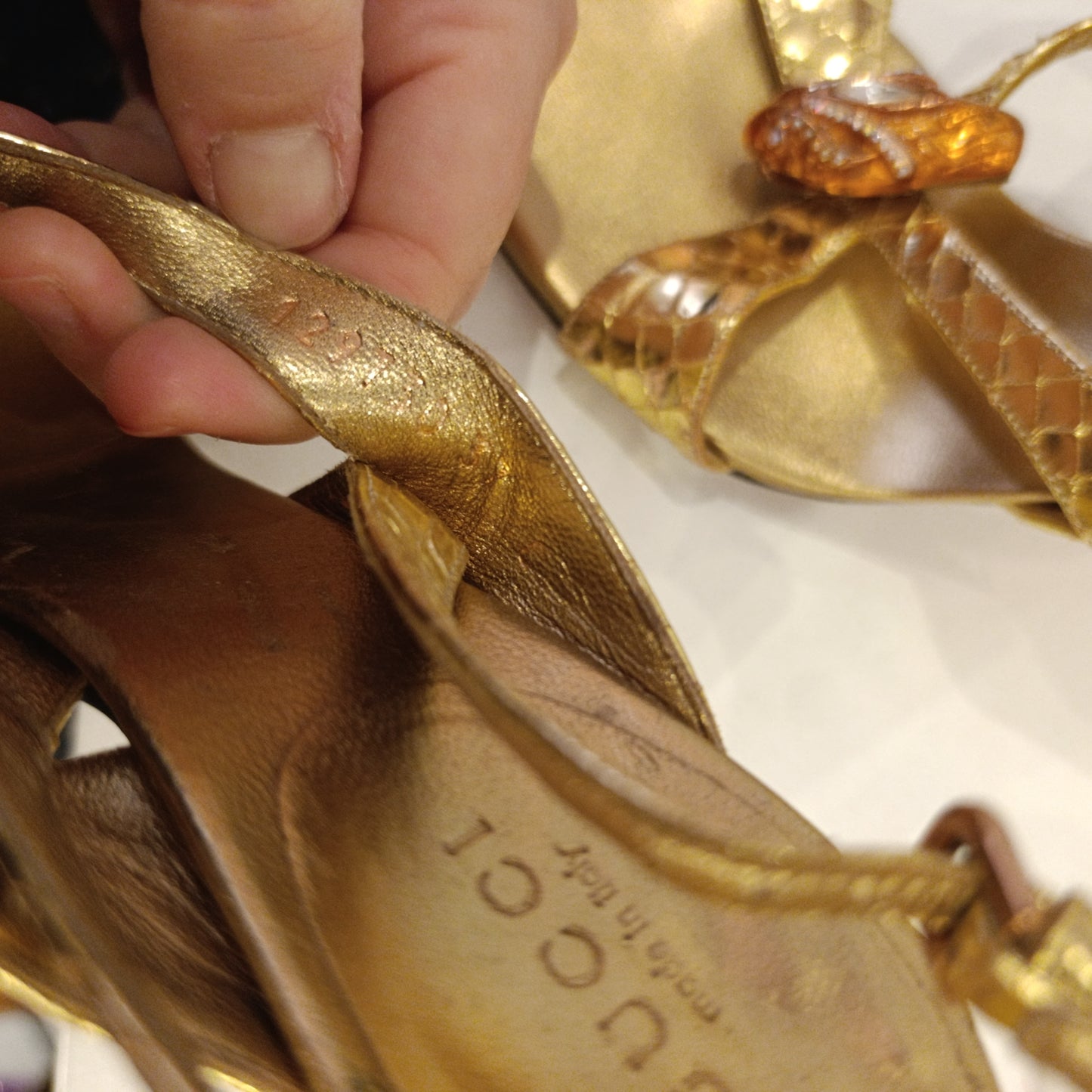 Tacchi Gucci n*37c dorati