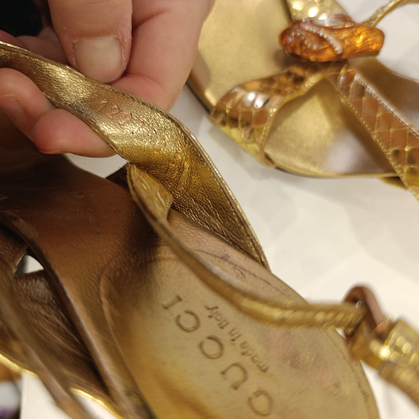 Tacchi Gucci n*37c dorati