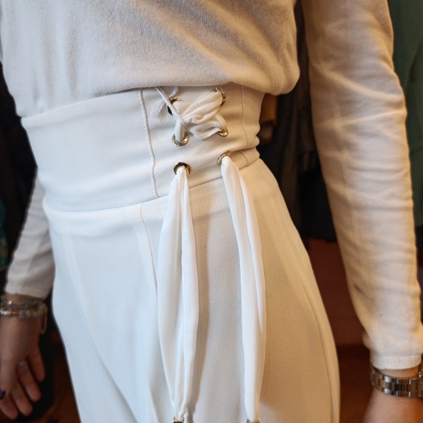 Pantalone bianco Elisabetta Franchi tg 38