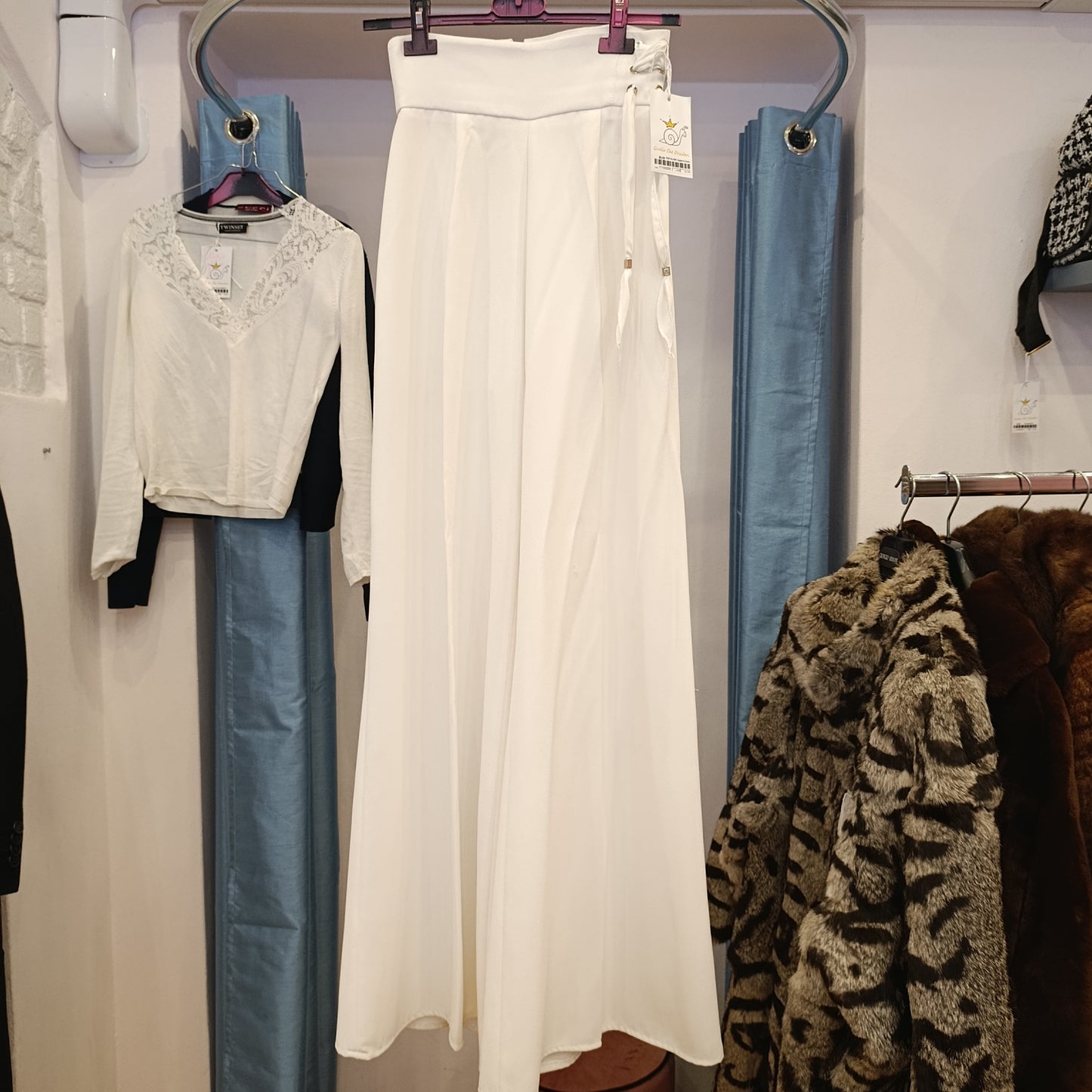 Pantalone bianco Elisabetta Franchi tg 38