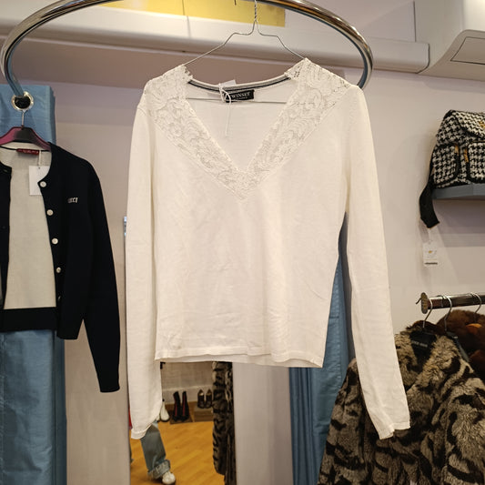 Maglia bianca pizzo Twinset tg S