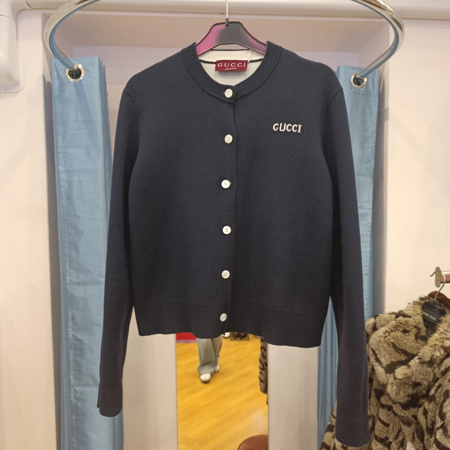 Cardigan blu Gucci tg L ridotta