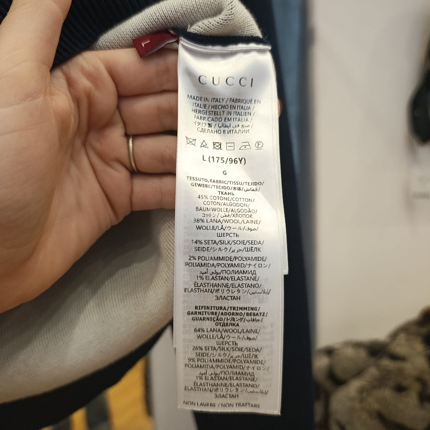 Cardigan blu Gucci tg L ridotta