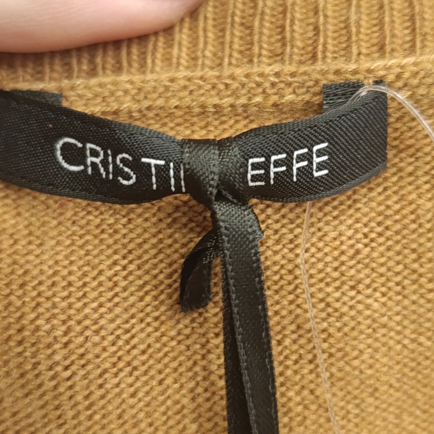 Sottogiacca cammello con strass Cristina Effe tg M