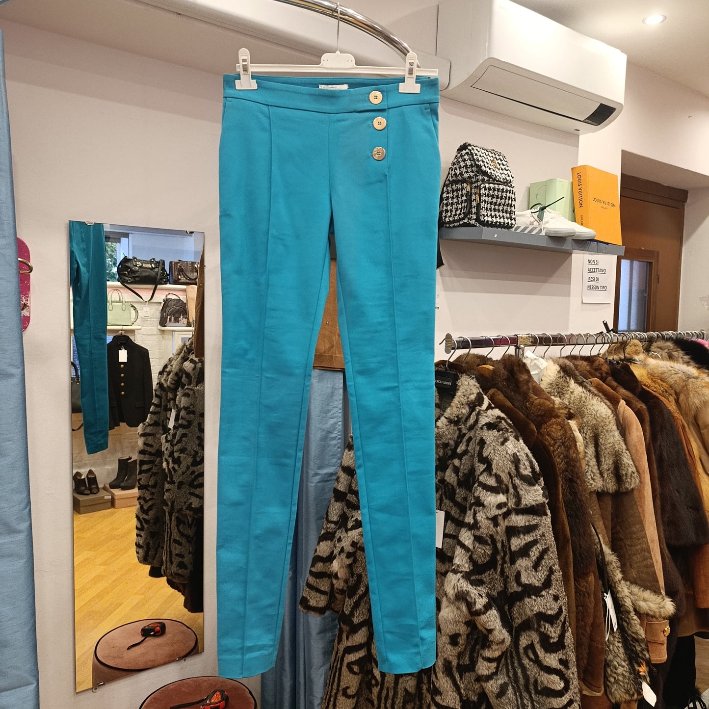 Pantalone azzurro Versace tg S/M