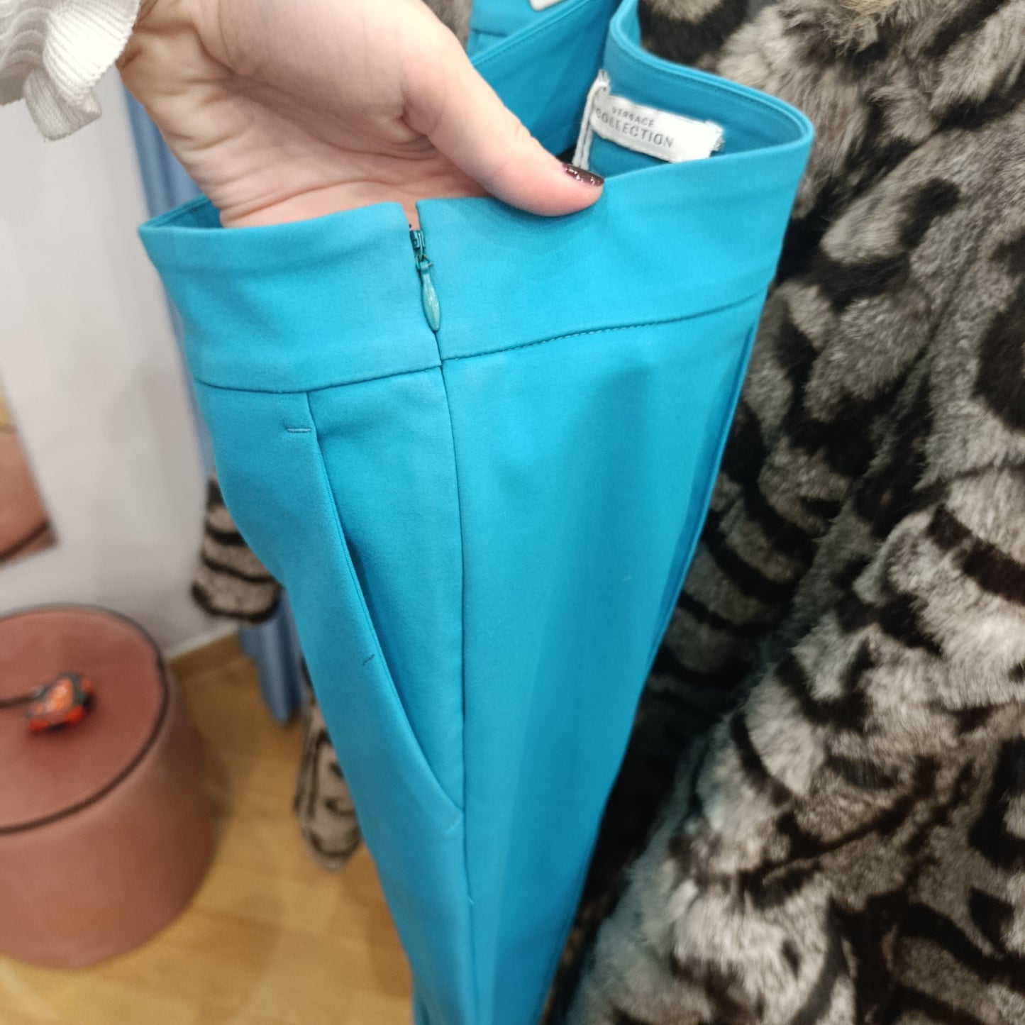 Pantalone azzurro Versace tg S/M