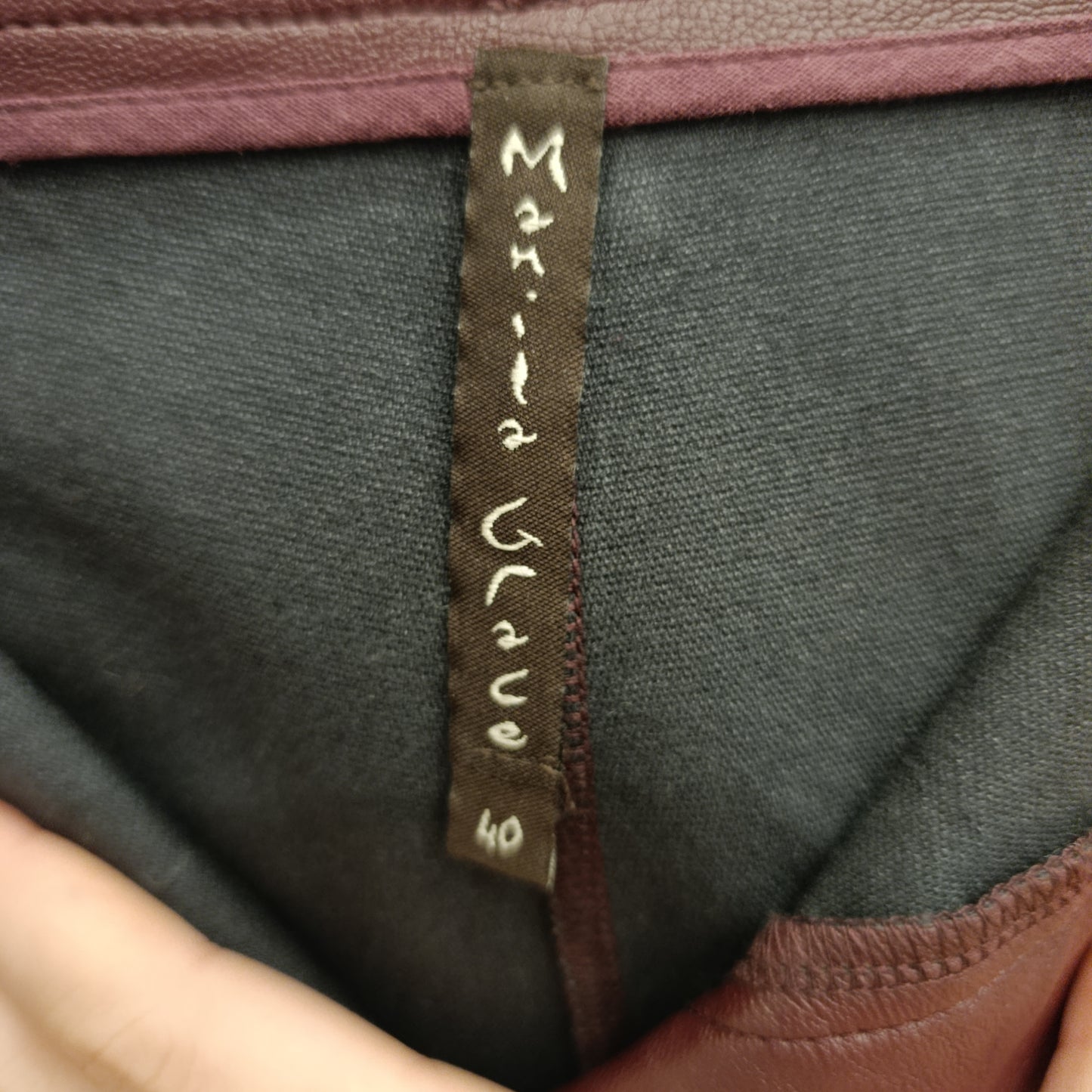 Pantalone ecopelle burgundy Manila Grace tg 40