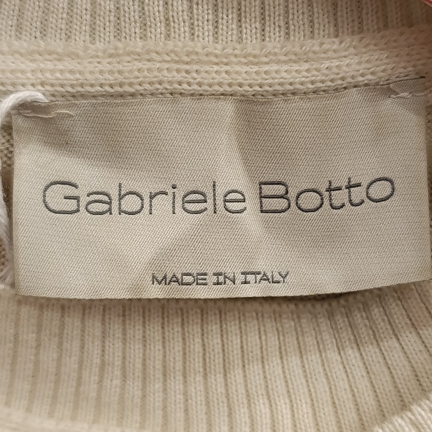 Sottogiacca e cardigan panna floreale Gabriele Botto tg 44