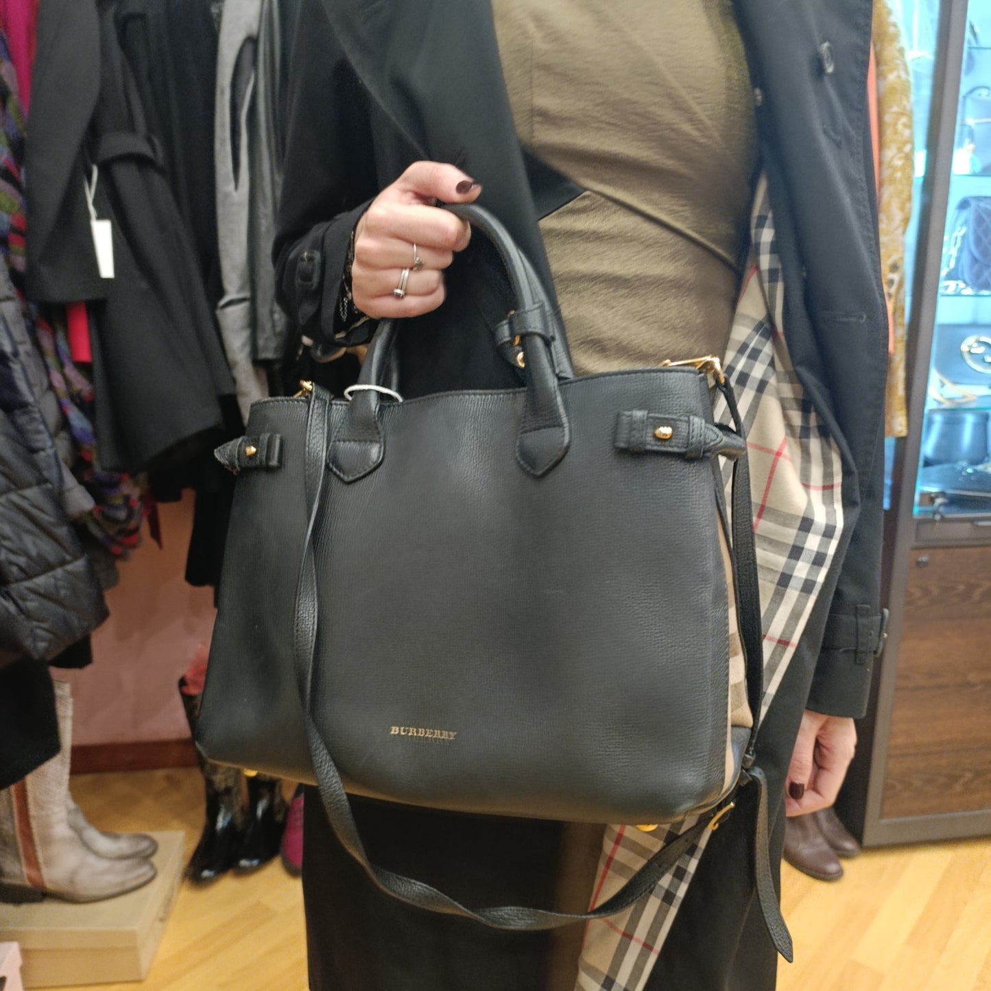 Trench Burberry nero tg 42