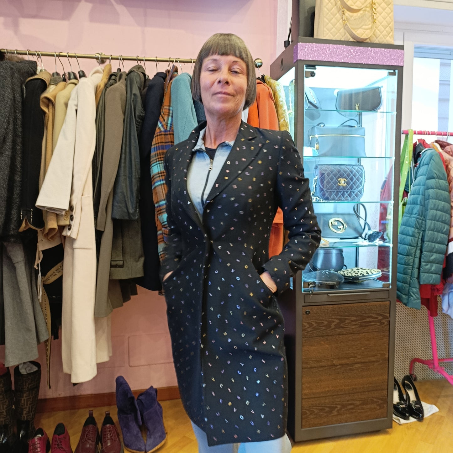 Giacca Versace tg 42 leggermente ridotta inserti lurex