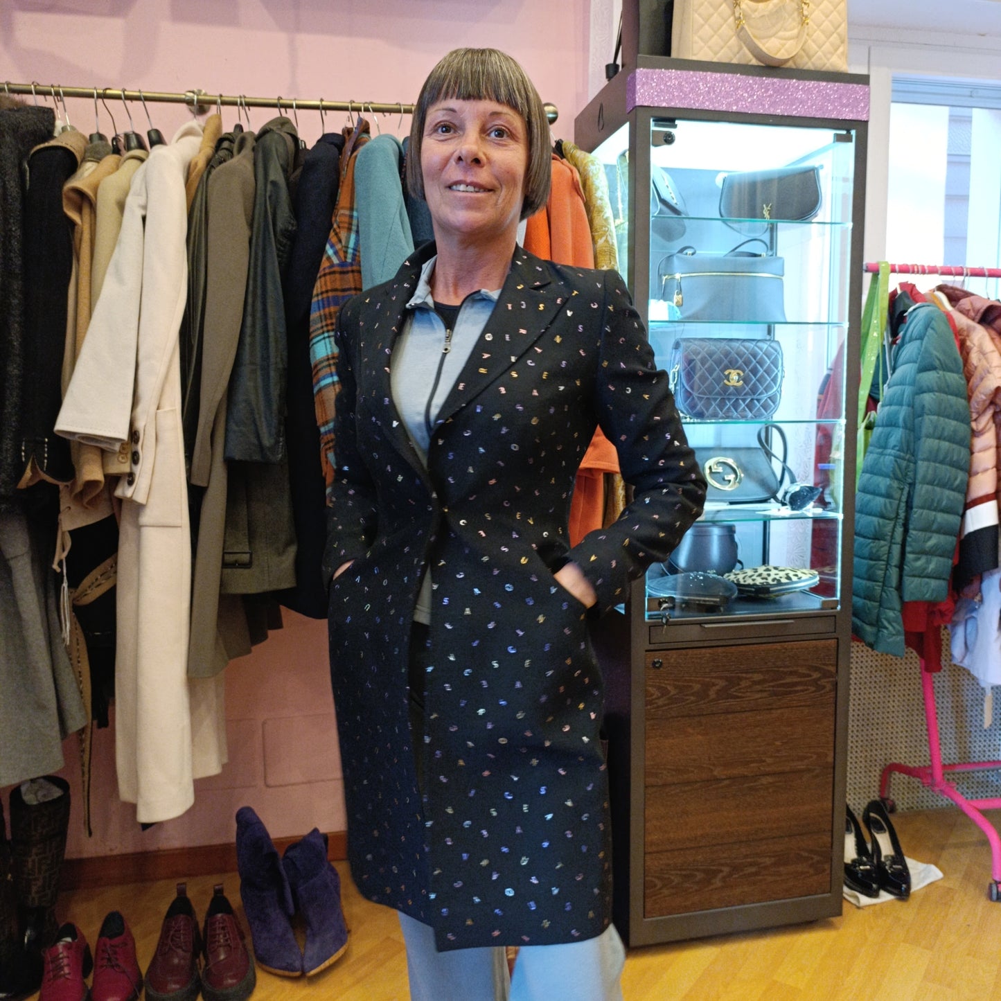 Giacca Versace tg 42 leggermente ridotta inserti lurex