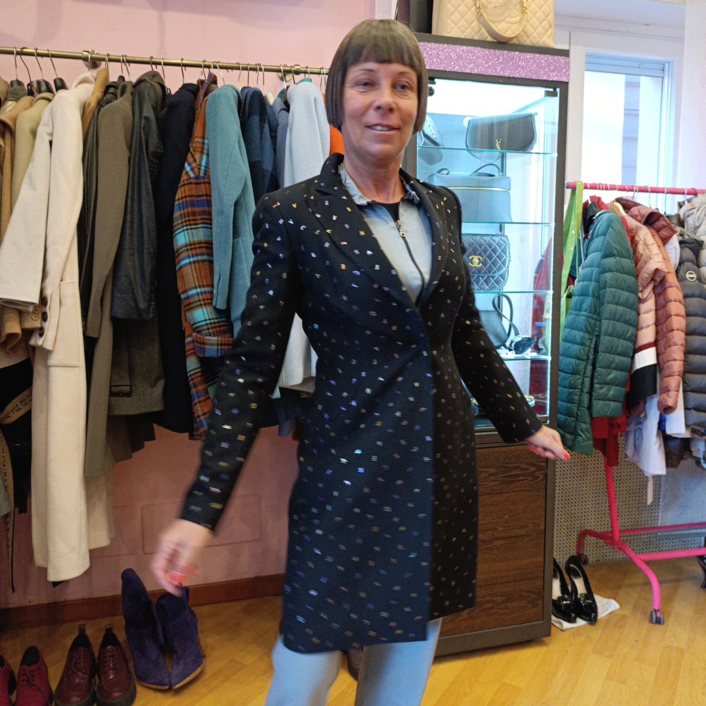 Giacca Versace tg 42 leggermente ridotta inserti lurex