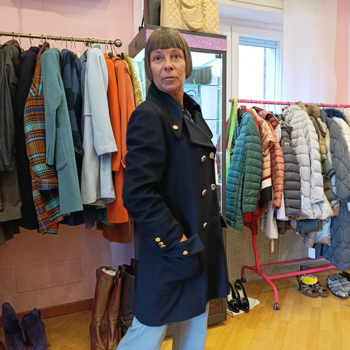 Cappotto Alberto Biani tessuto Loro Piana tg S/M