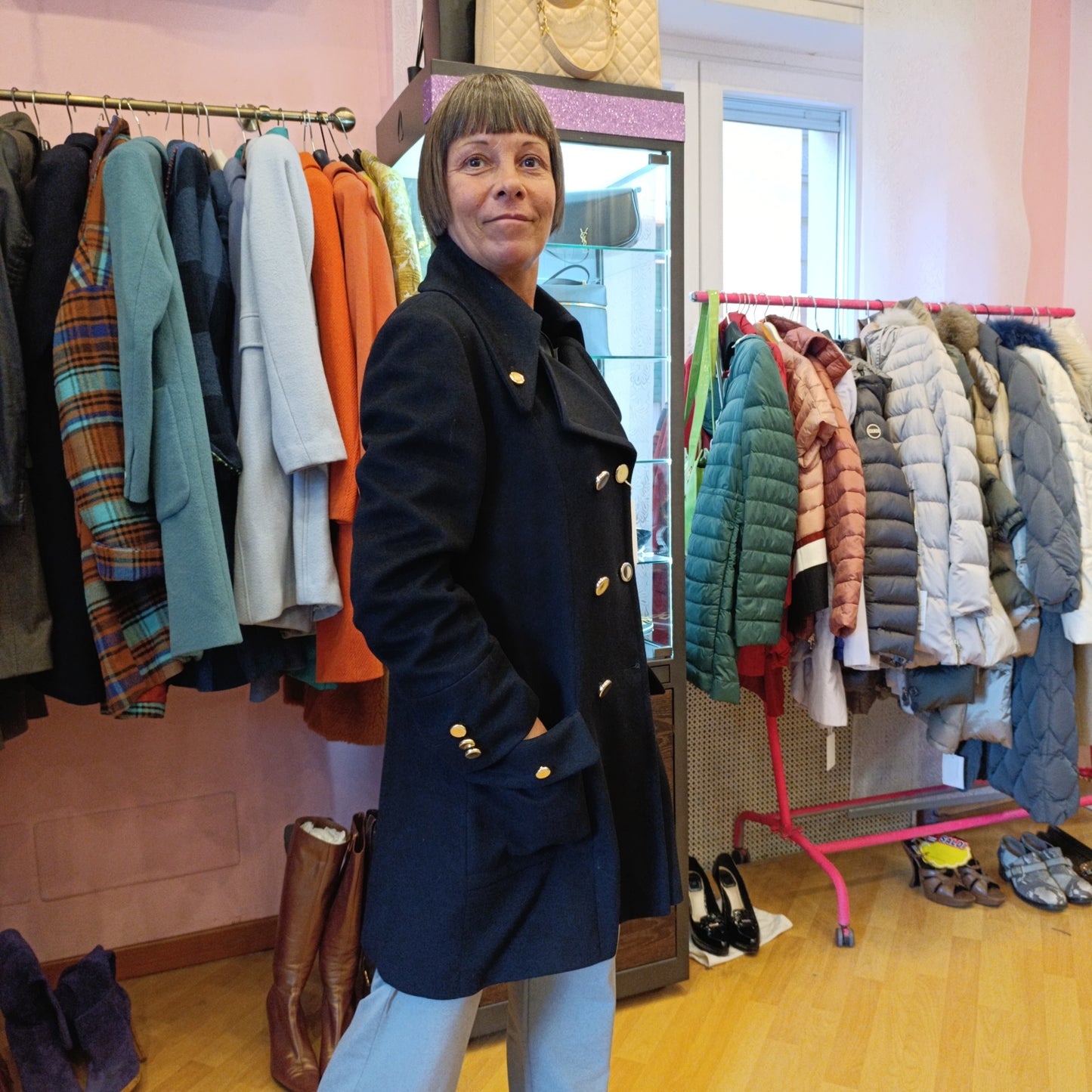 Cappotto Alberto Biani tessuto Loro Piana tg S/M