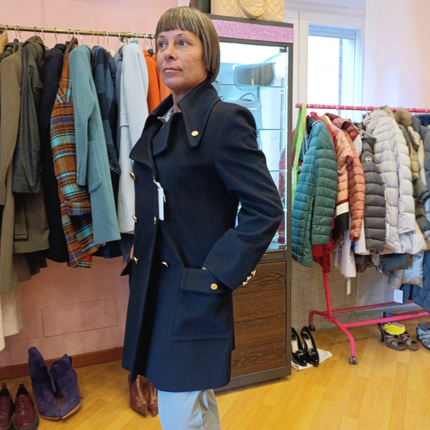 Cappotto Alberto Biani tessuto Loro Piana tg S/M