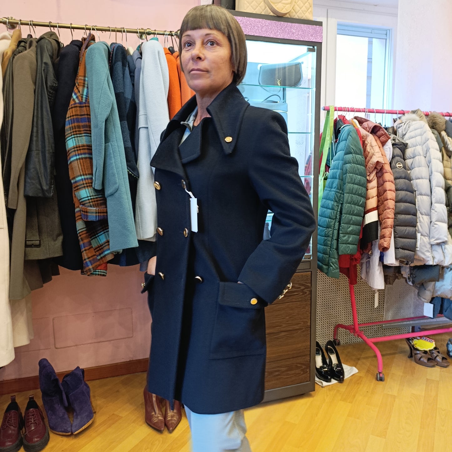 Cappotto Alberto Biani tessuto Loro Piana tg S/M