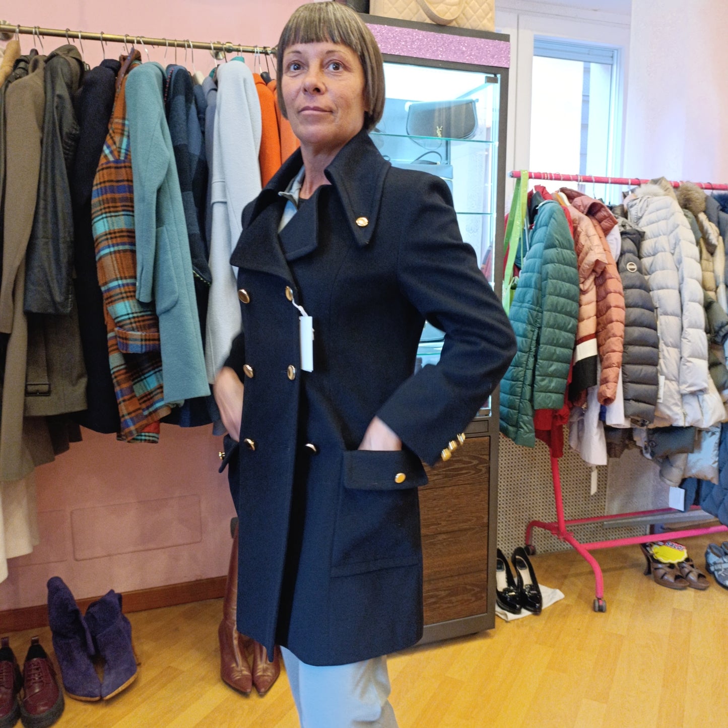 Cappotto Alberto Biani tessuto Loro Piana tg S/M