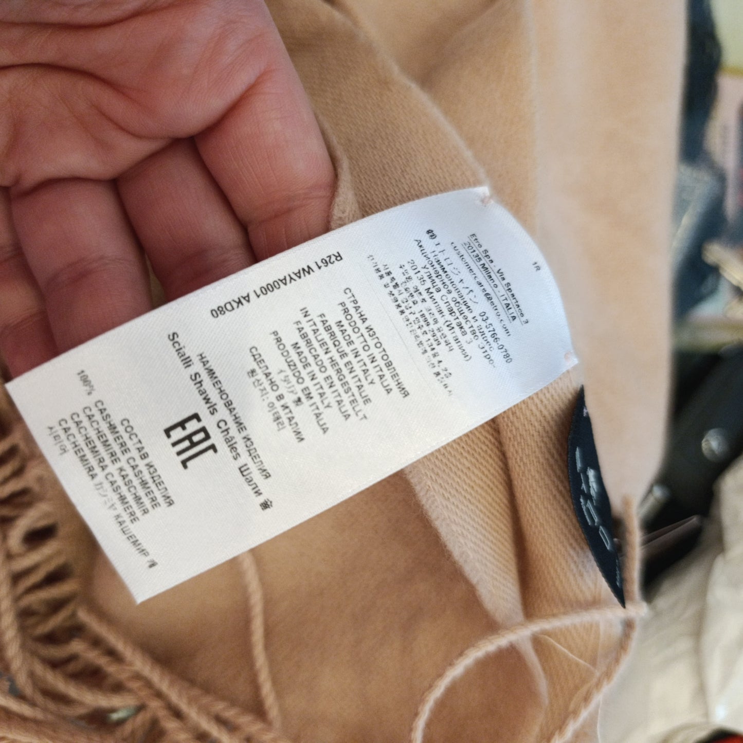 Sciarpa rosa Etro puro cashmere nuova