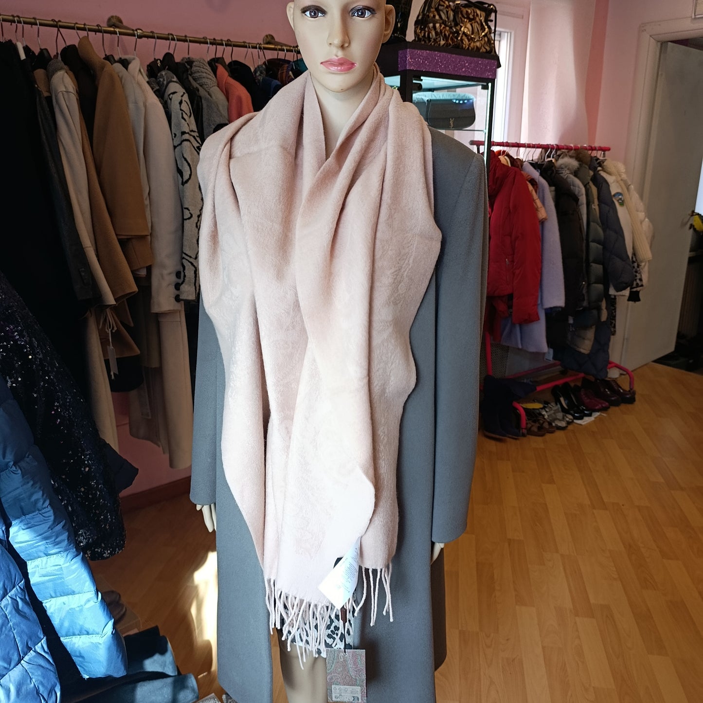 Sciarpa rosa Etro puro cashmere nuova