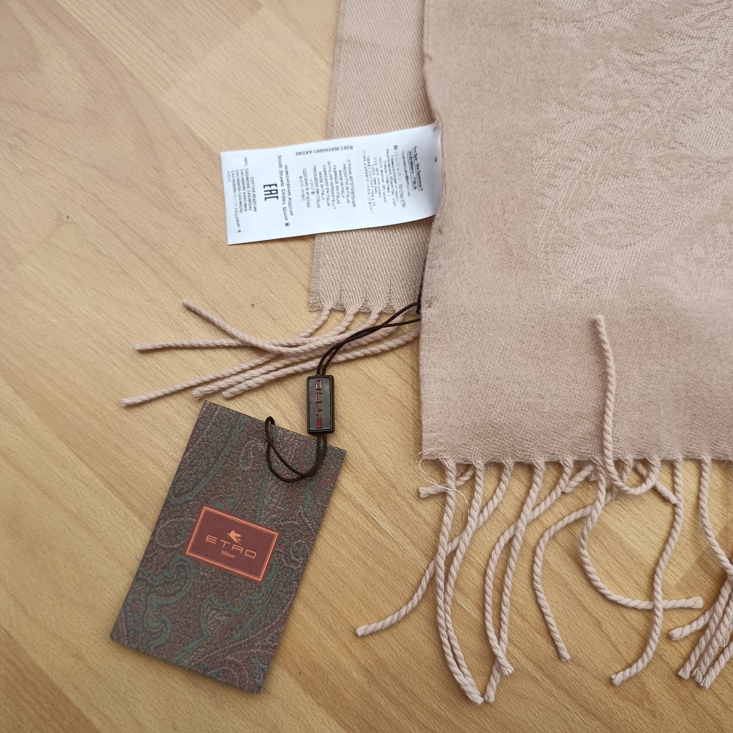 Sciarpa rosa Etro puro cashmere nuova