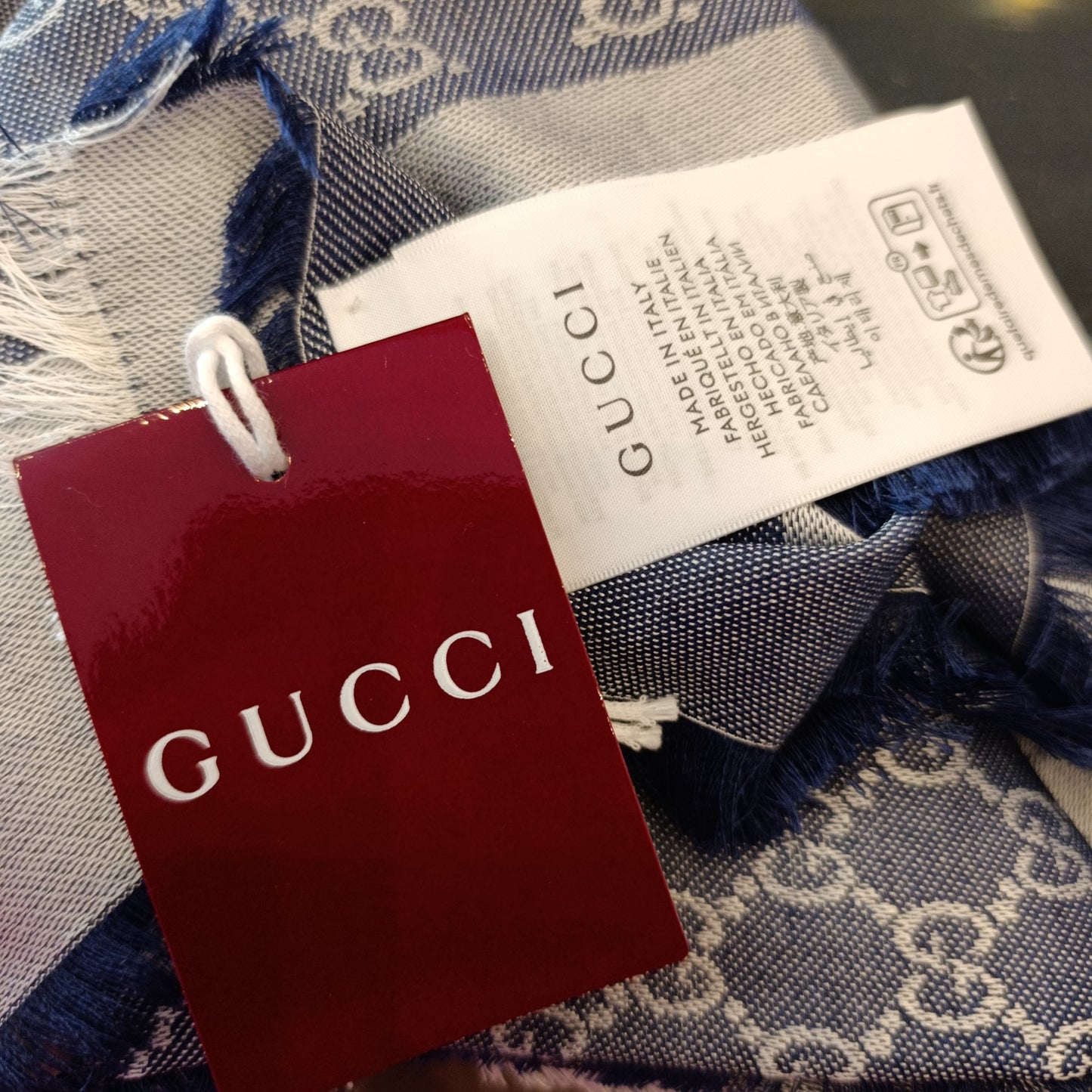 Sciarpa Gucci effetto denim