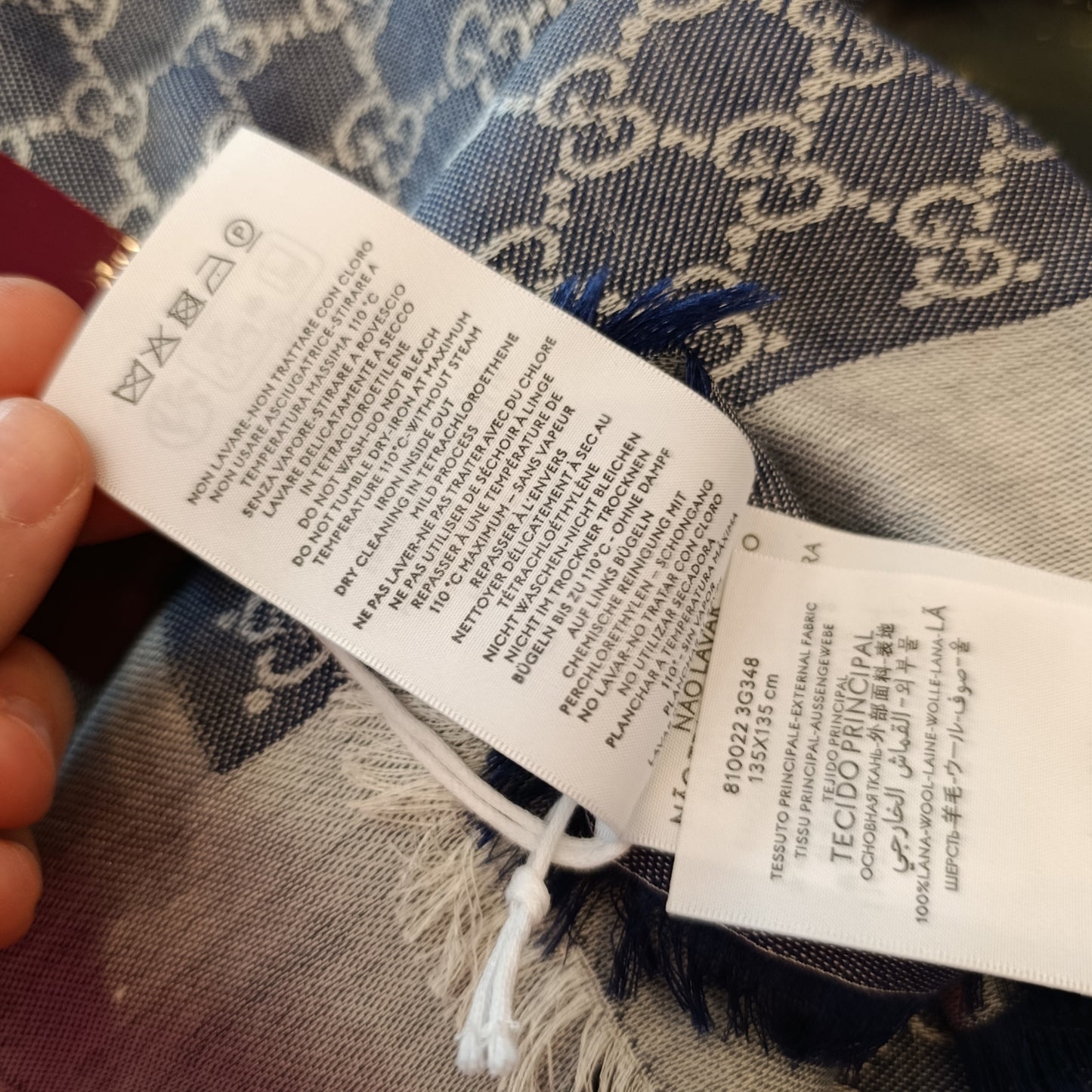 Sciarpa Gucci effetto denim