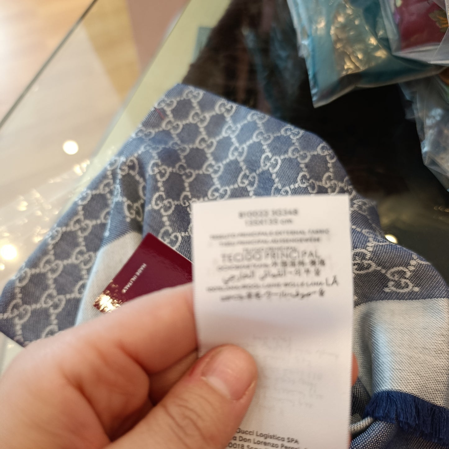 Sciarpa Gucci effetto denim