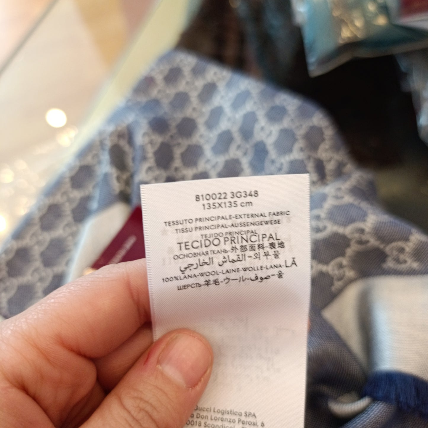 Sciarpa Gucci effetto denim