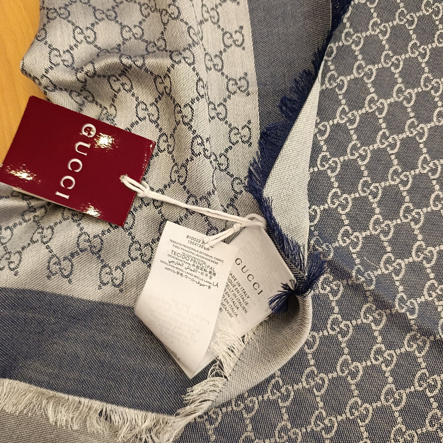 Sciarpa Gucci effetto denim