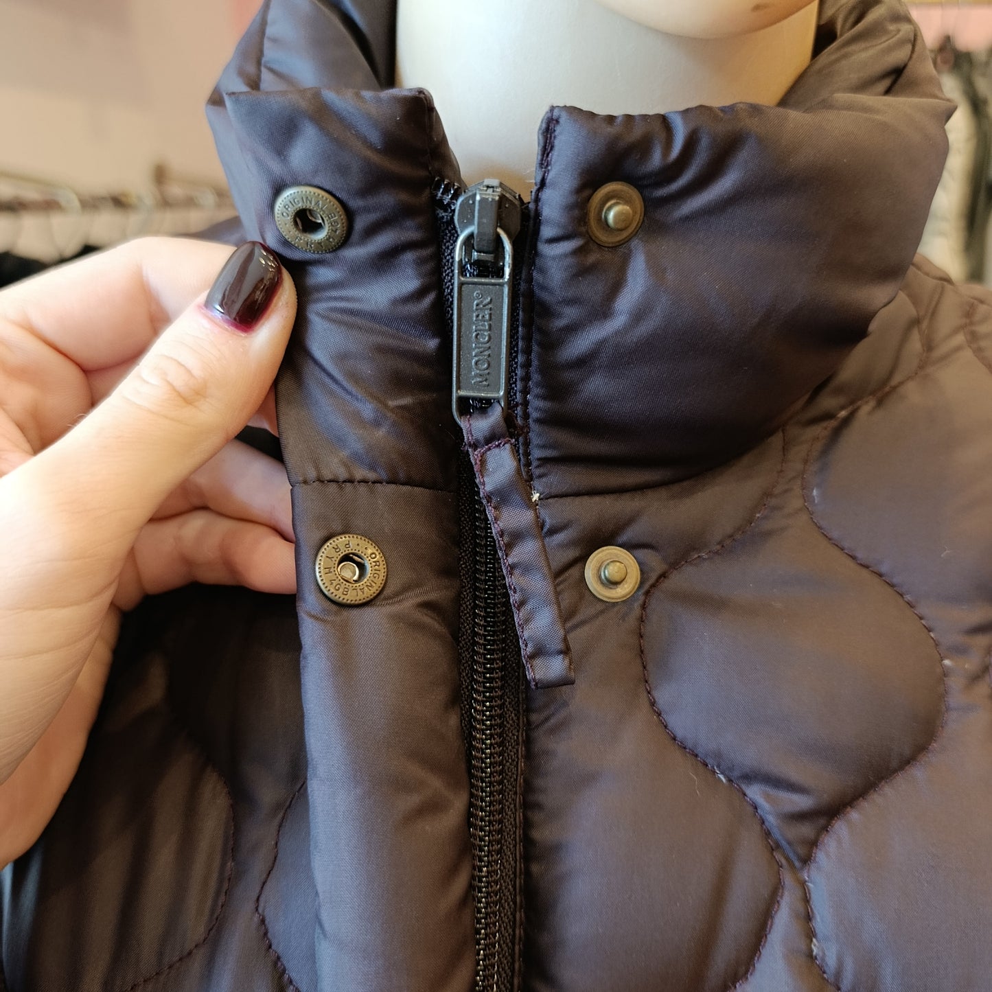 Moncler vintage cioccolato tg 1 abbondante
