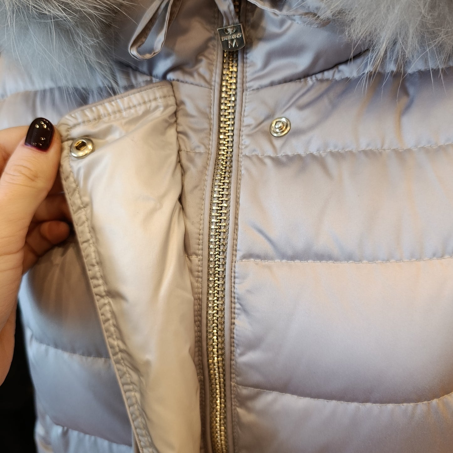 Piumino argento Diego M tg 42