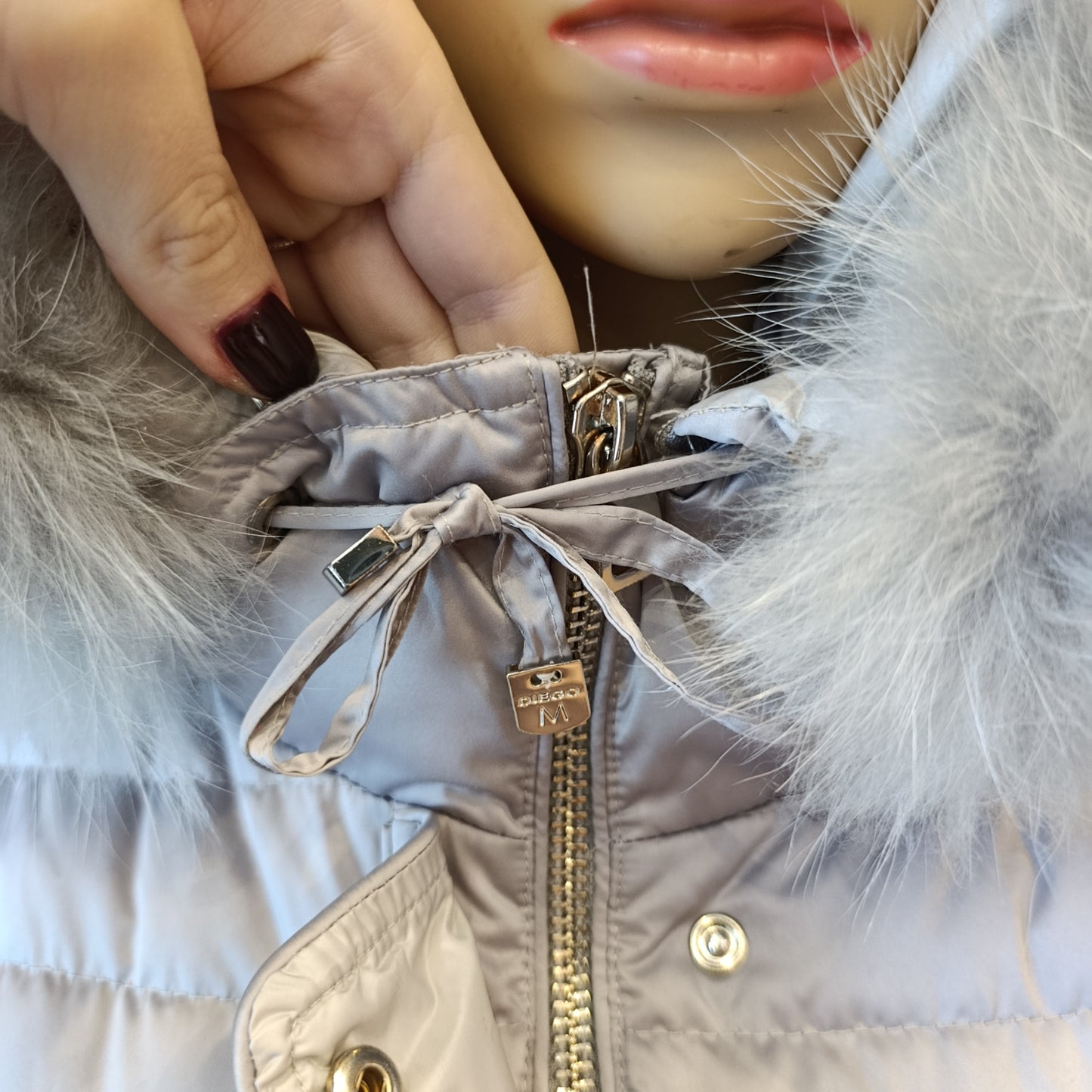 Piumino argento Diego M tg 42