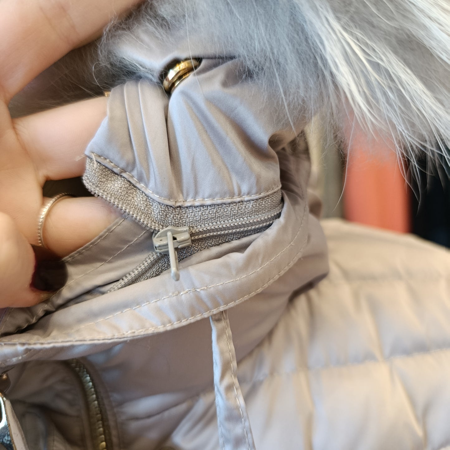 Piumino argento Diego M tg 42