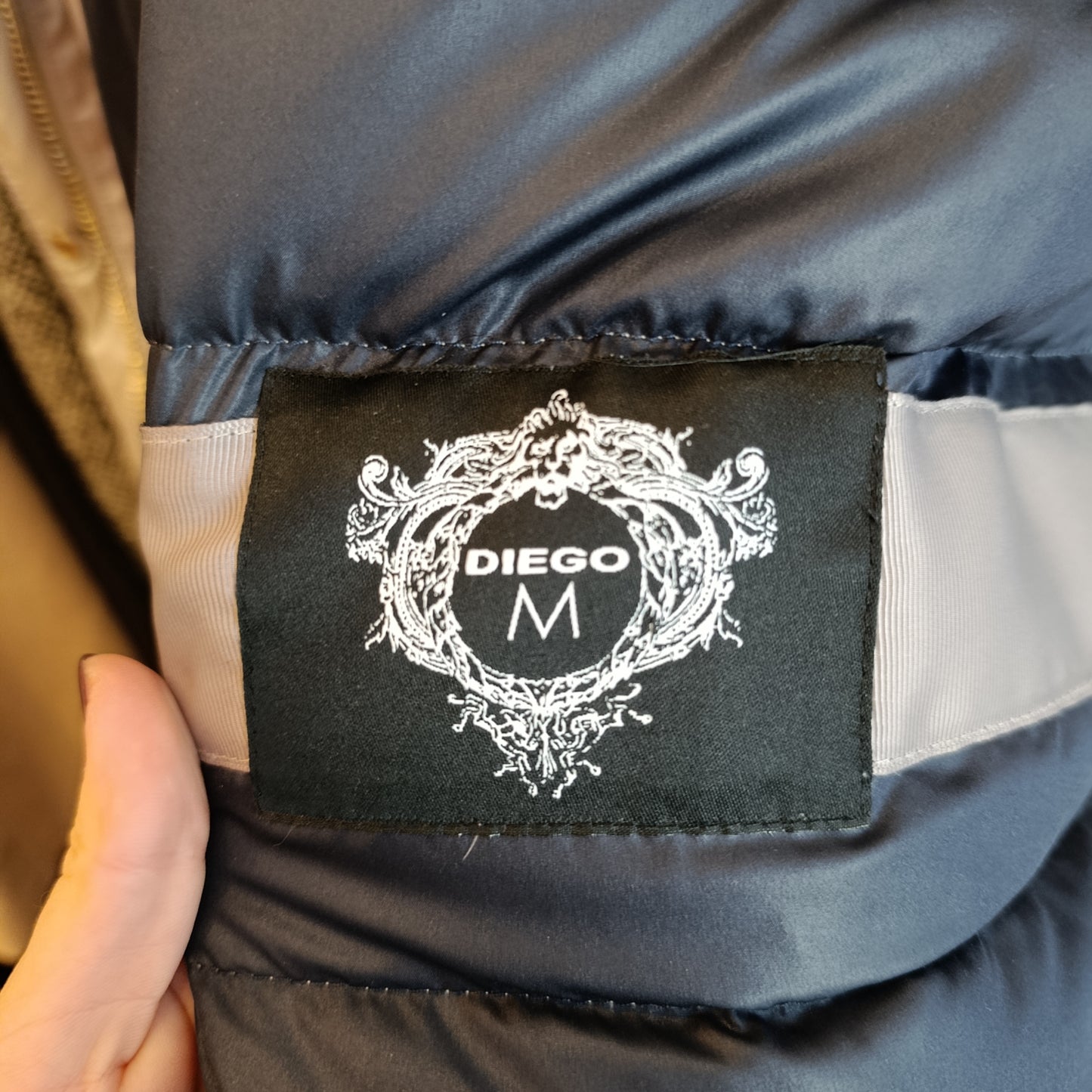 Piumino argento Diego M tg 42