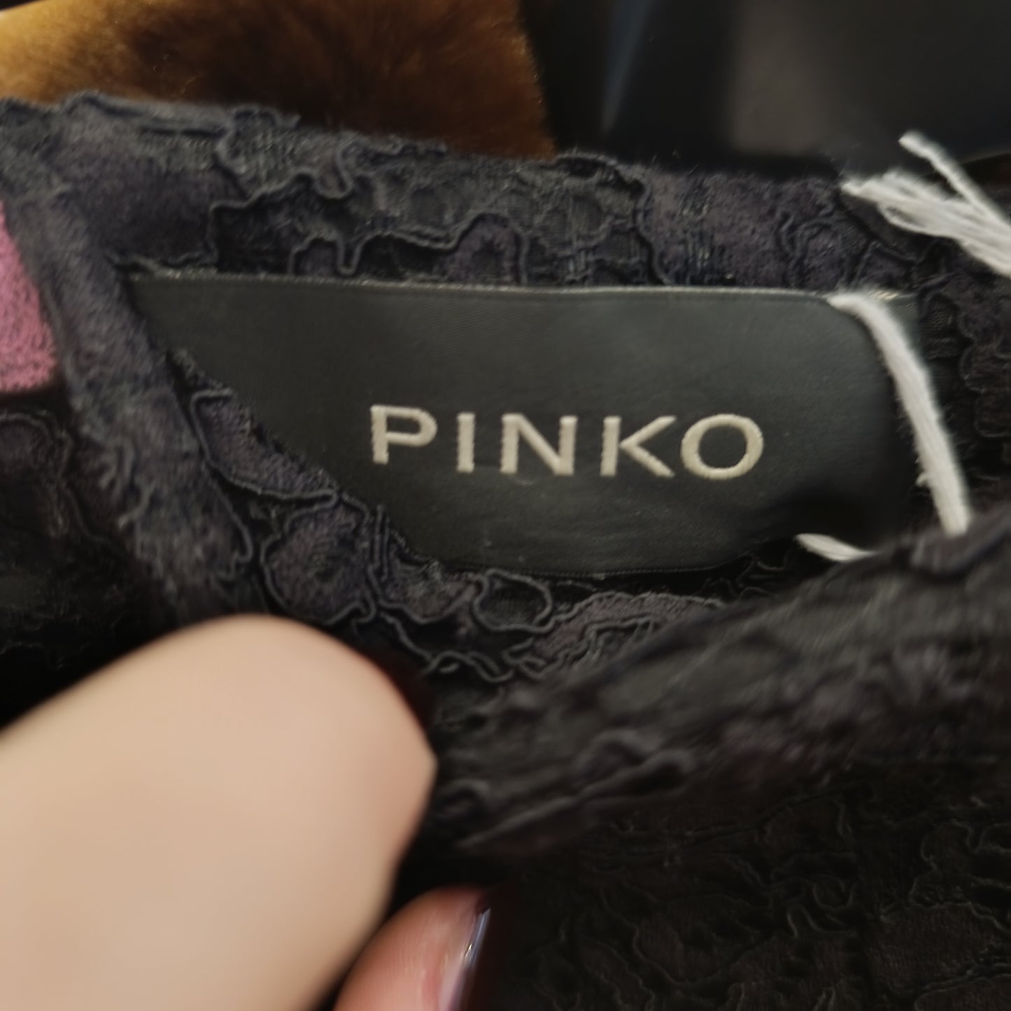 Pantalone nero pizzo Pinko tg 38