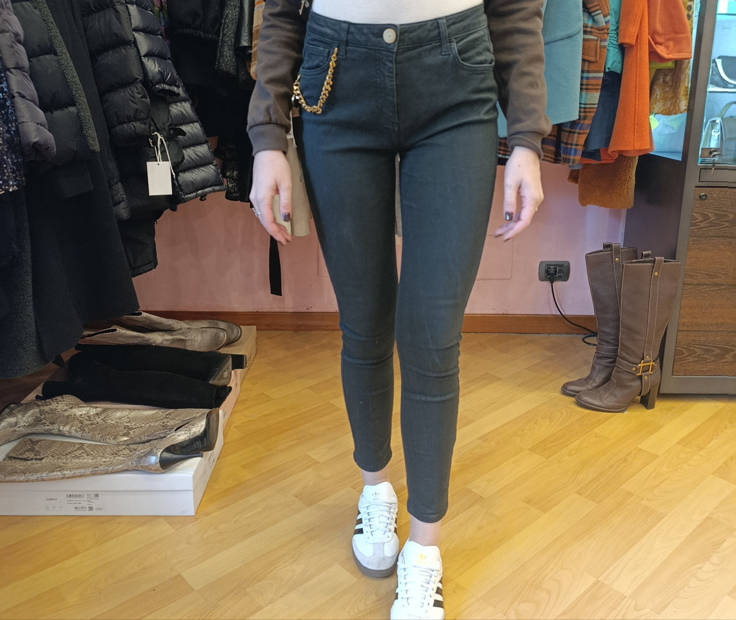 Jeans nero Elisabetta Franchi tg XS/S