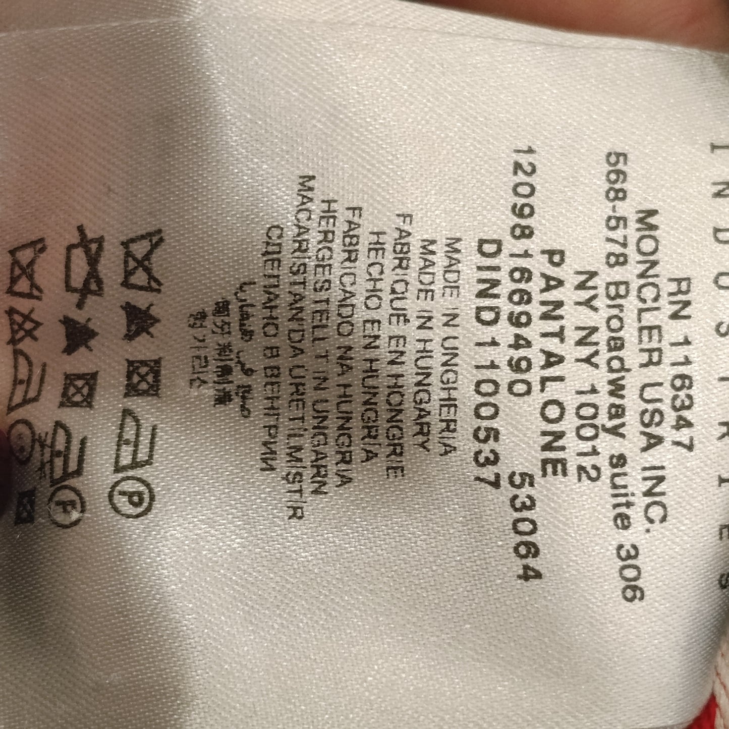 Pantalone nero Moncler tg M