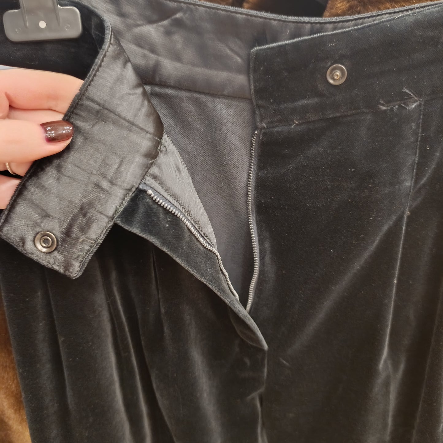 Pantalone velluto nero Krizia poi tg 44