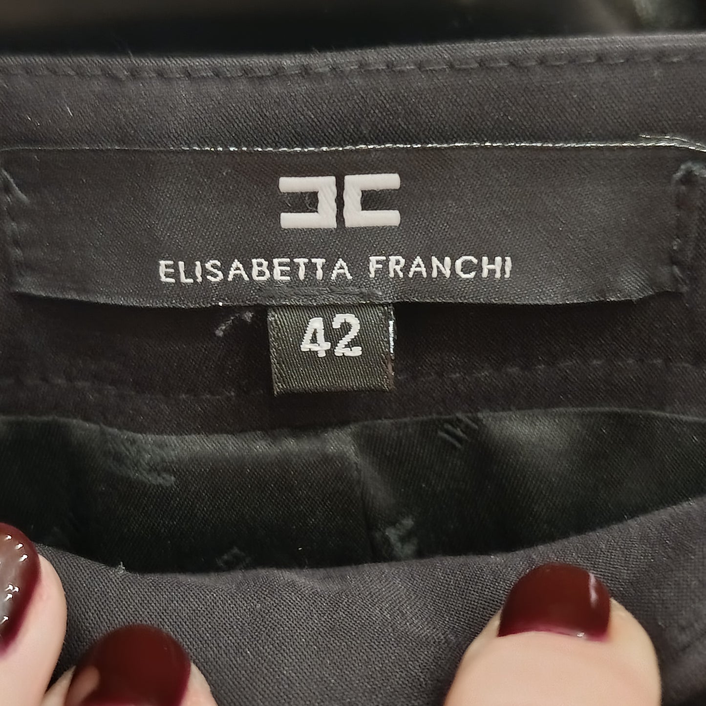 Gonna tubino nero Elisabetta Franchi tg 42