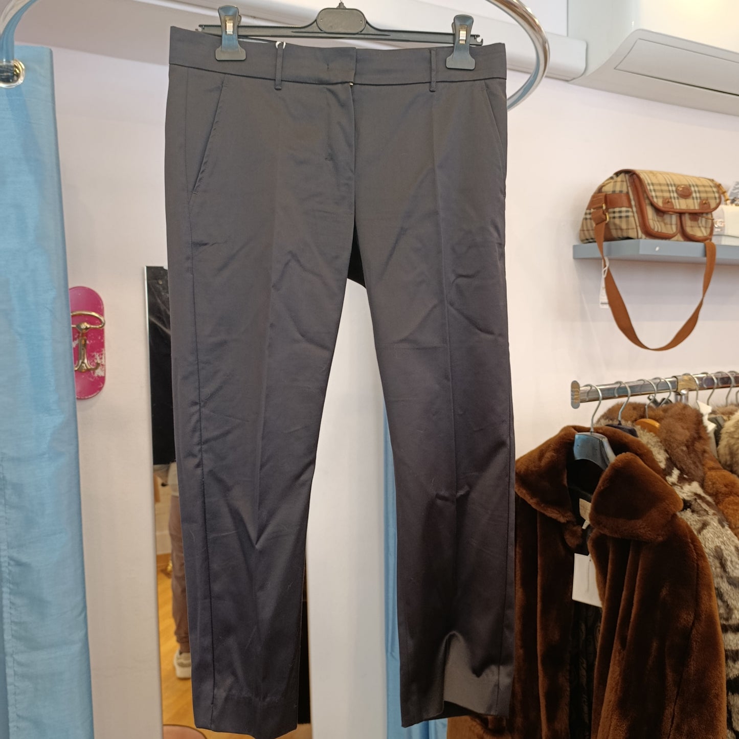 Pantalone blu lucido MaxMara tg 44