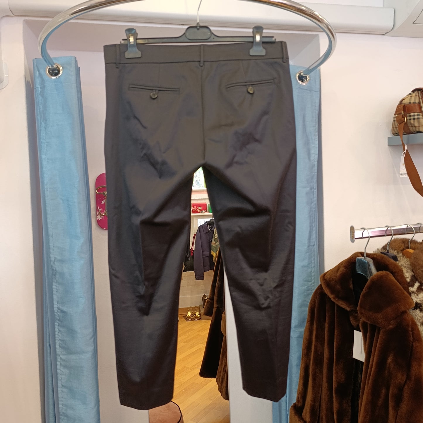 Pantalone blu lucido MaxMara tg 44