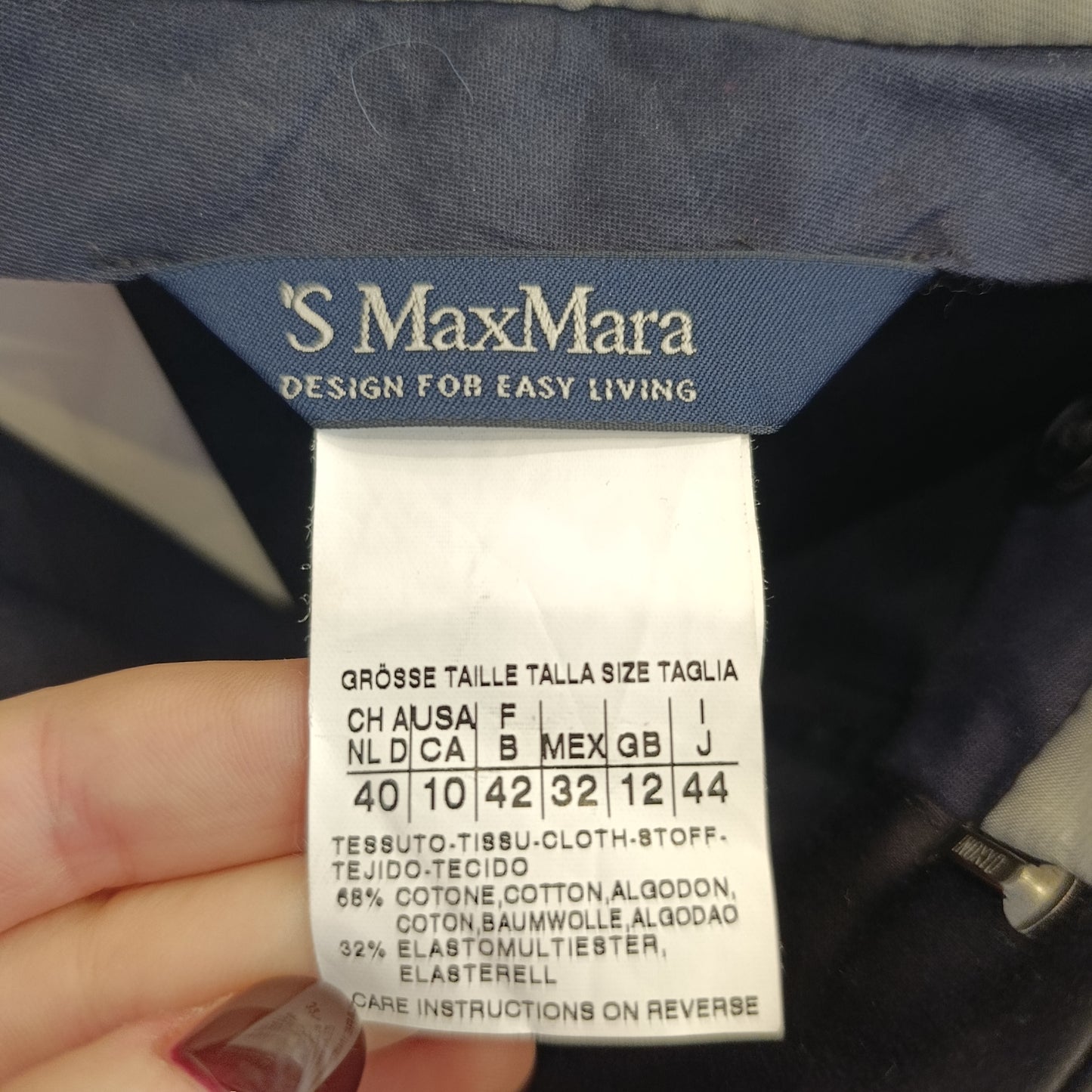 Pantalone blu lucido MaxMara tg 44